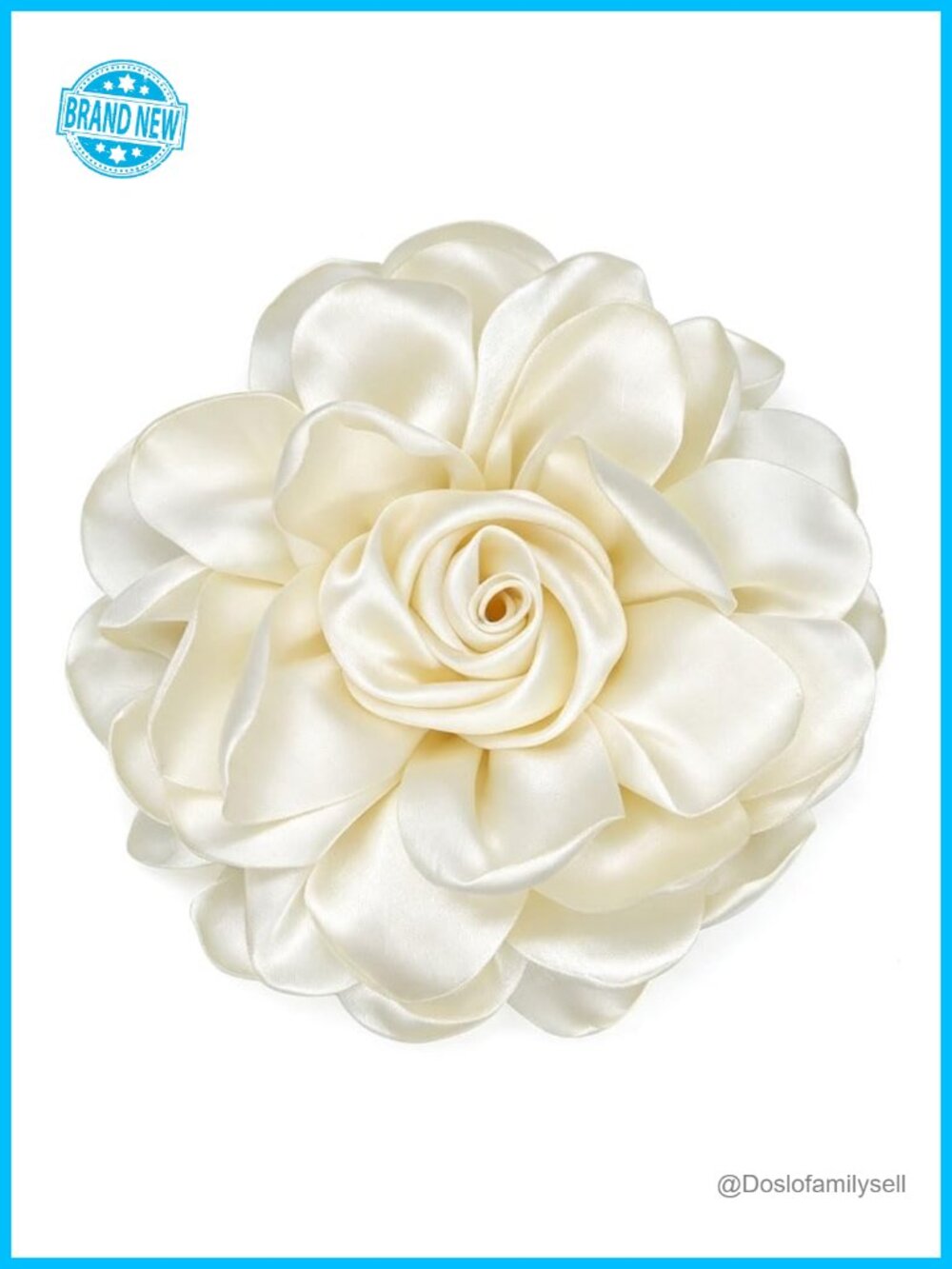 3D Floral Brooch Hairpin Cloth Flower Ornament Accessory